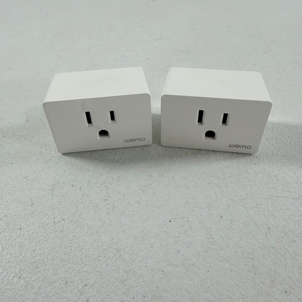 Lot Of‎ 2 WeMo WiFi Smart Plug WSP080 For Apple HomeKit Alexa & Google Assistant